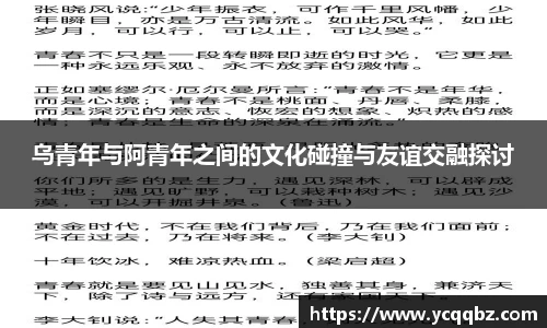 乌青年与阿青年之间的文化碰撞与友谊交融探讨